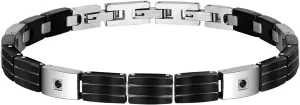 Black Bracelets for Men, Link Chain Stainless Steel Bracelet for Men, Charm Jewelry for Birthday Annivesary Fathers Day Valentines, Dad Husband Boyfriend,Casual Trendy Cool Adjustable