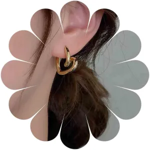 Bohemian Hollow Heart Stud Earrings Minimalist Heart Hoop Earrings Gold Heart Shape Earrings Tiny Hollow Heart Earrings Jewelry for Women Gifts