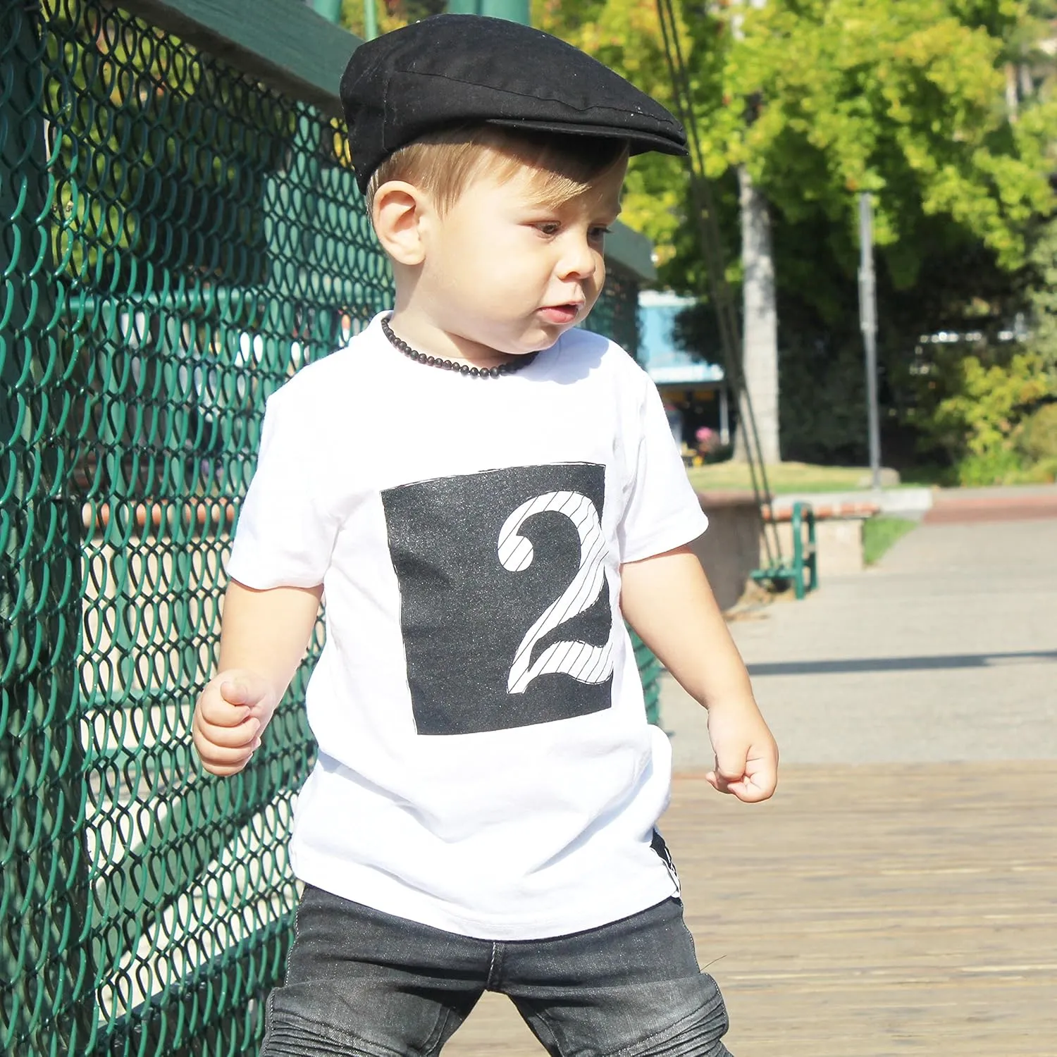 Born to Love Infant, Toddler Boys Pinstripe Driver Cap Baby Hat