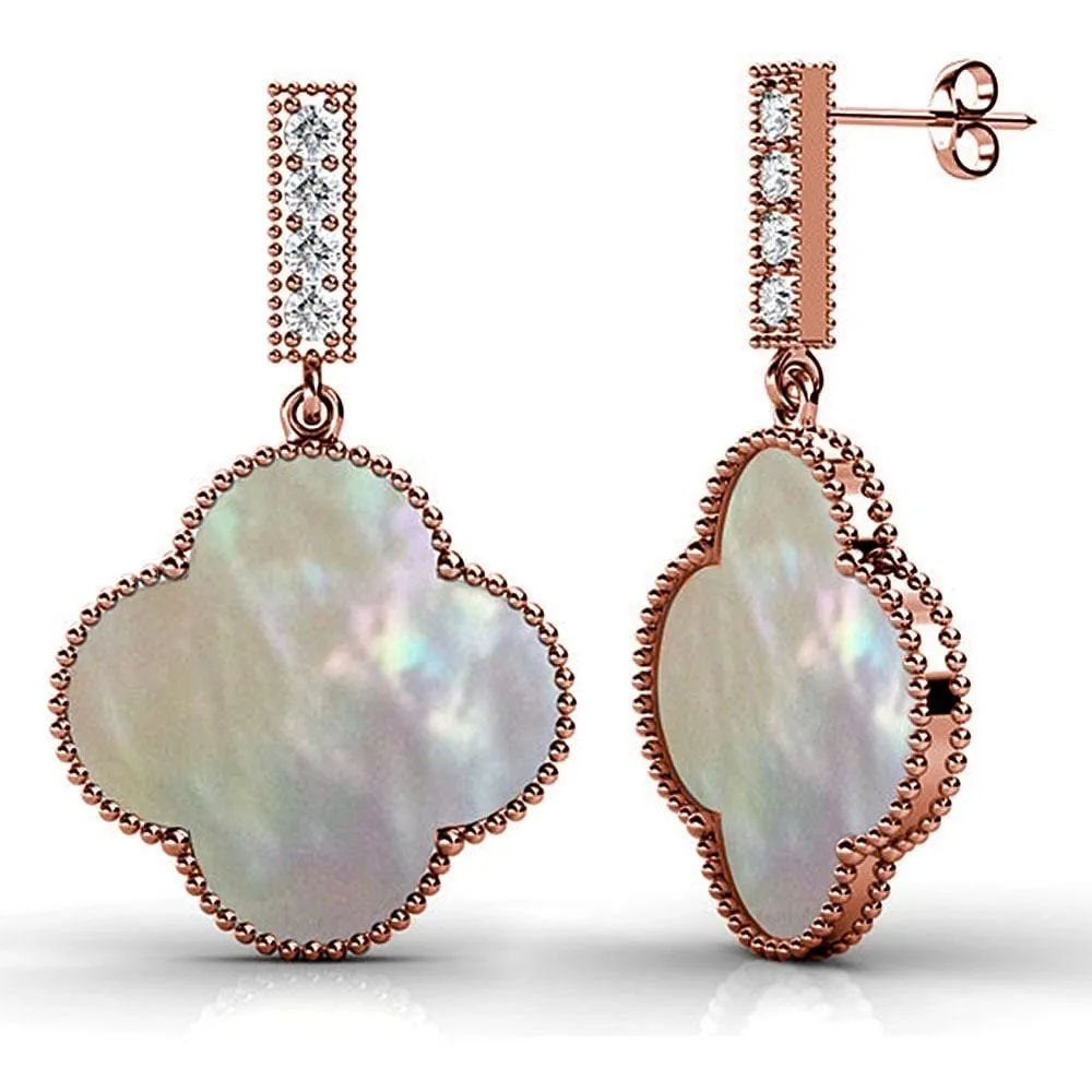 Boxed 2-Pairs Milkyway Drop Earrings Set Embellished with SWAROVSKI Crystals