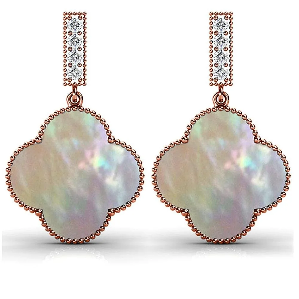Boxed 2-Pairs Milkyway Drop Earrings Set Embellished with SWAROVSKI Crystals