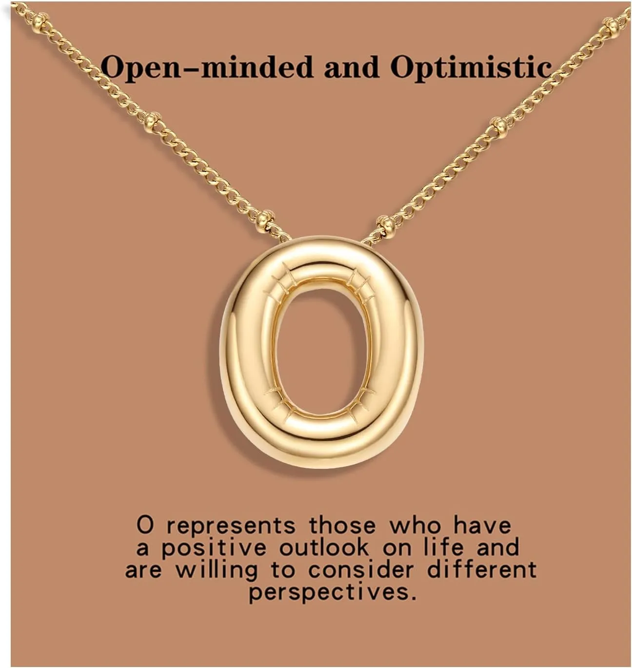 Bubble Letter Necklace Gold Plated Balloon Initial Chunky Bubble Alphabet Pendant Necklace Trendy Jewelry Gift for Women