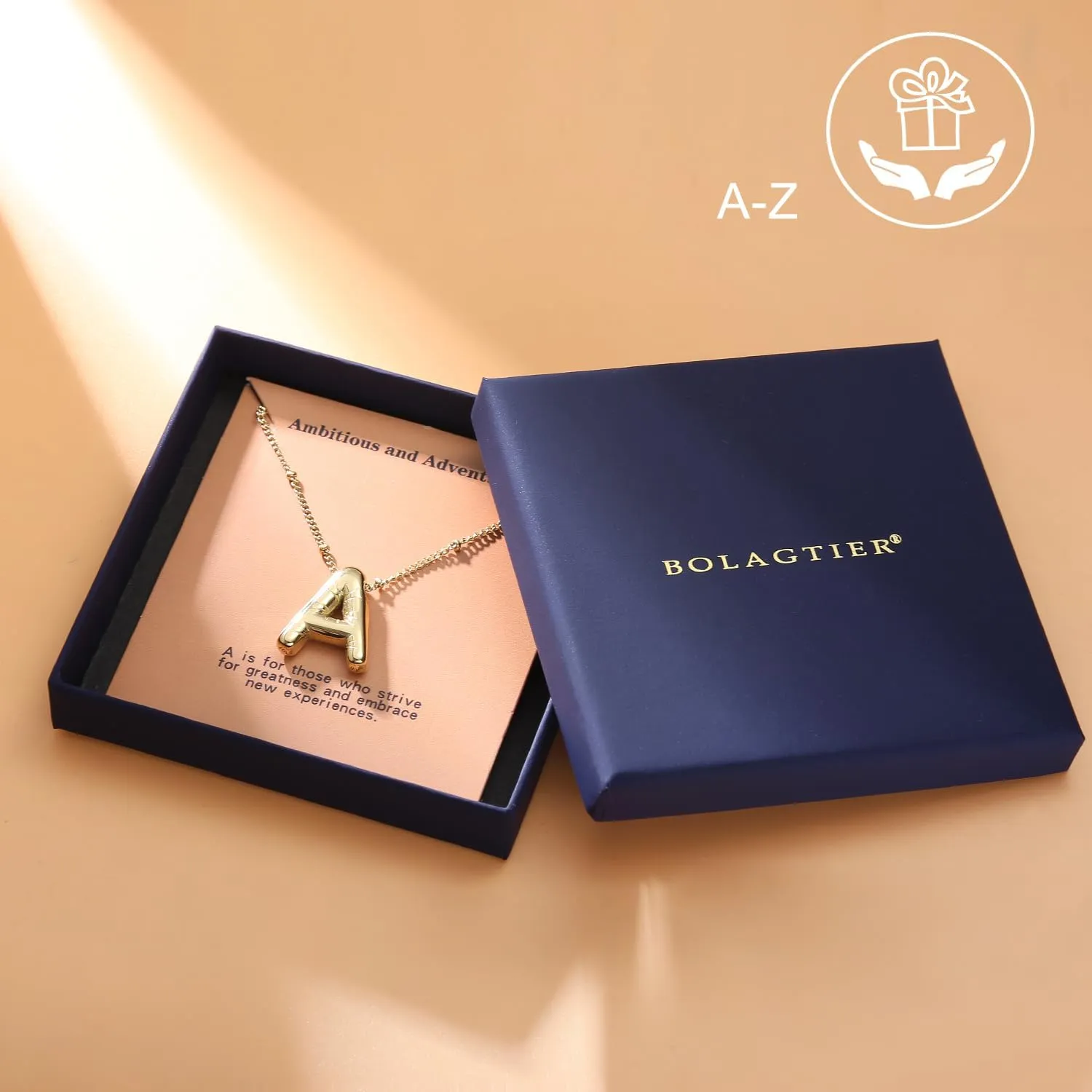 Bubble Letter Necklace Gold Plated Balloon Initial Chunky Bubble Alphabet Pendant Necklace Trendy Jewelry Gift for Women