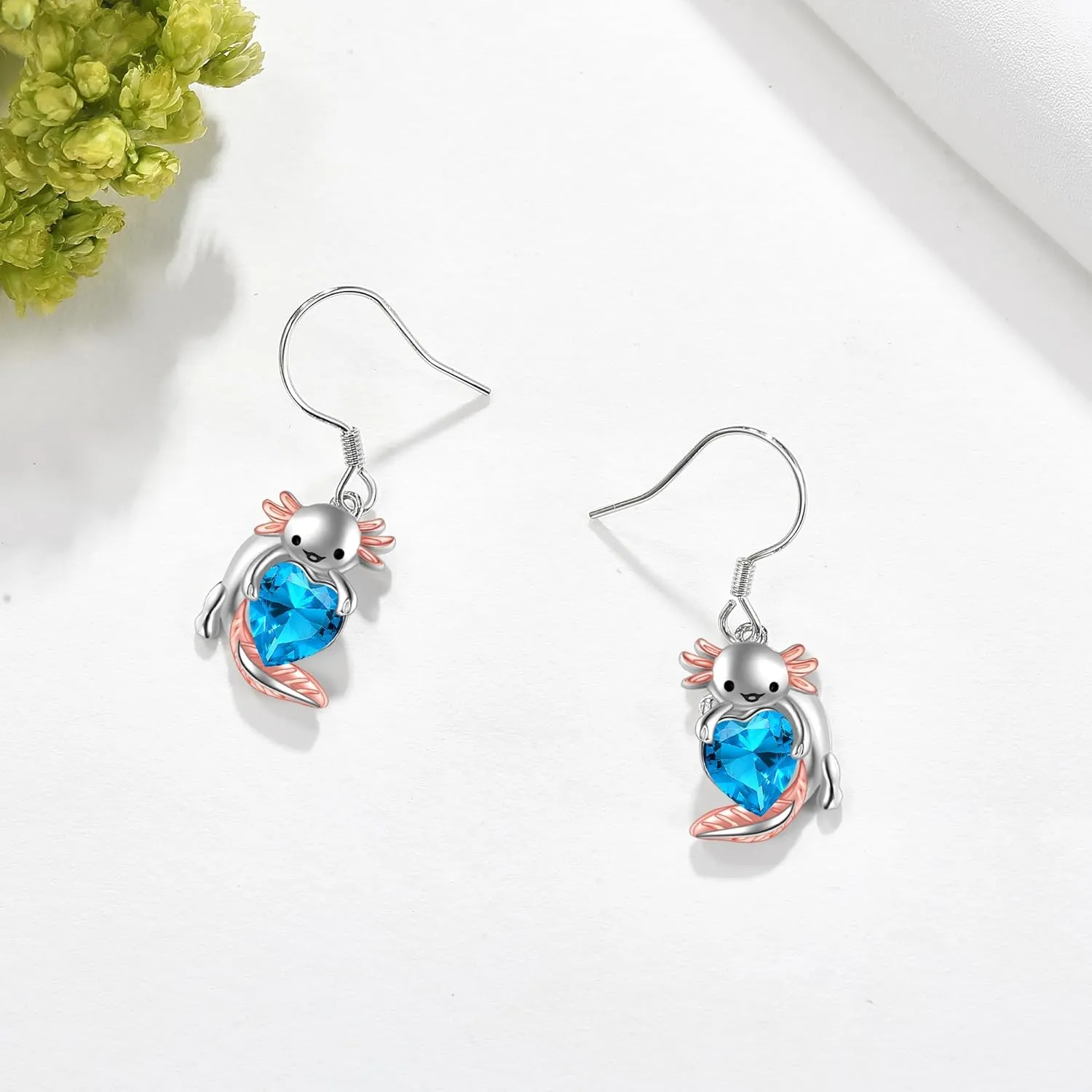 Butterfly/Axolotl/Ladybug/Cow/Spider/Avocado/Pearl/Palm Tree/Polaris/Leaf Earrings S925 Sterling Silver Animal Christmas Jewelry Gifts for Women Girls