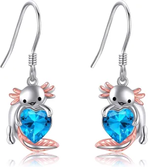 Butterfly/Axolotl/Ladybug/Cow/Spider/Avocado/Pearl/Palm Tree/Polaris/Leaf Earrings S925 Sterling Silver Animal Christmas Jewelry Gifts for Women Girls
