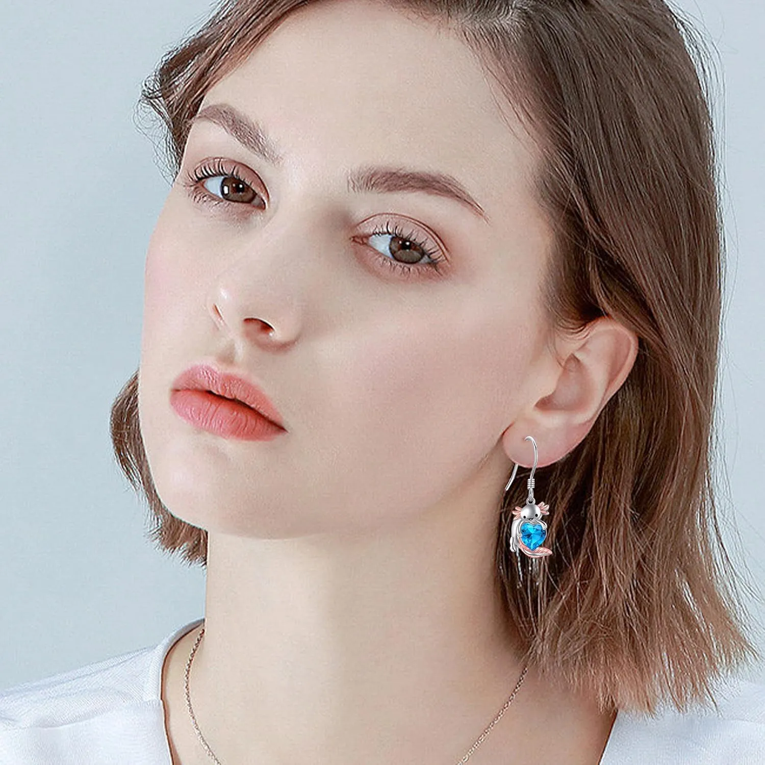 Butterfly/Axolotl/Ladybug/Cow/Spider/Avocado/Pearl/Palm Tree/Polaris/Leaf Earrings S925 Sterling Silver Animal Christmas Jewelry Gifts for Women Girls
