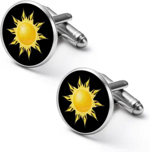 Cartoon Sun Sunshine Mens Classic Cufflinks Wedding Business Shirt Cuff Links Shirts Accessories Gifts
