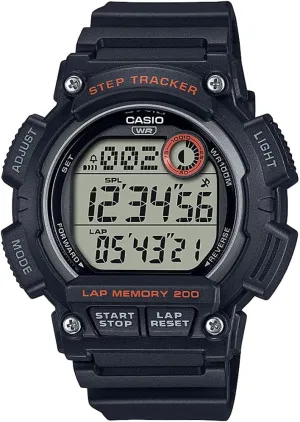 Casio WS-2100H-1AV Digital Wristwatch, Step Tracker, Step Counting Function, Men's, Overseas Model, Black, , Classic