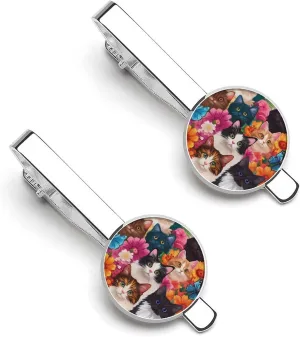 Cat (1) Tie Clip Classic Necktie Bar Pinch Clothing Accessories for Wedding Party Business