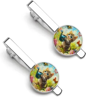 Cat Tie Clip Classic Necktie Bar Pinch Clothing Accessories for Wedding Party Business