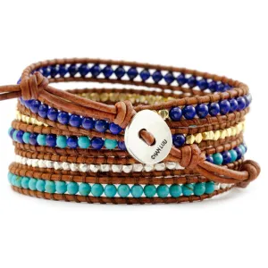 Chan LuuTurquoise Mix on Brown Leather