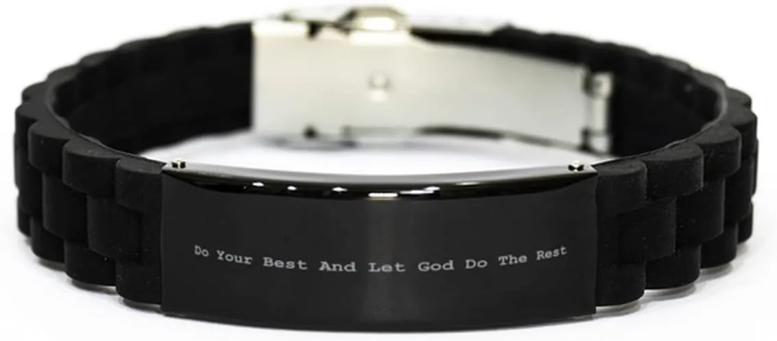 Christian Bracelet,Do Your Best and Let God Do The Rest,Prayer Bracelet,Mens Women Christian,Bible Verse Bracelet