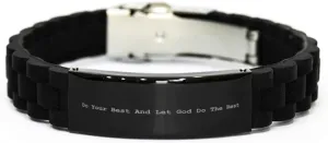 Christian Bracelet,Do Your Best and Let God Do The Rest,Prayer Bracelet,Mens Women Christian,Bible Verse Bracelet