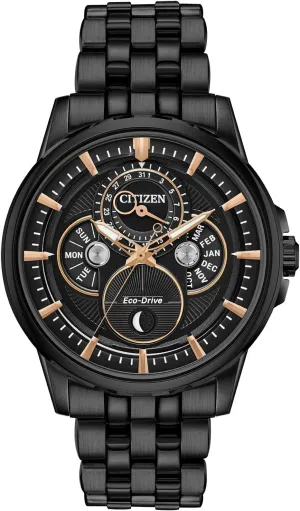 Citizen Men's Classic Calendrier Eco-Drive Watch, Moonphase Indicator, Month, Day and Date