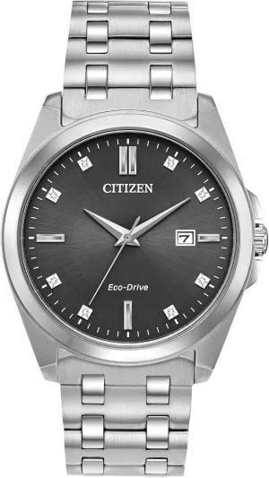 Citizen Men's Classic Peyton 3-Hand Eco-Drive Watch, Date, Sapphire Crystal, Diamond Markers
