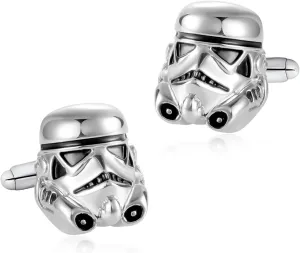 Classic Movie Design Cufflinks Vintage Jewelry Galactic Empire Storm Trooper Spaceship Cuff Button