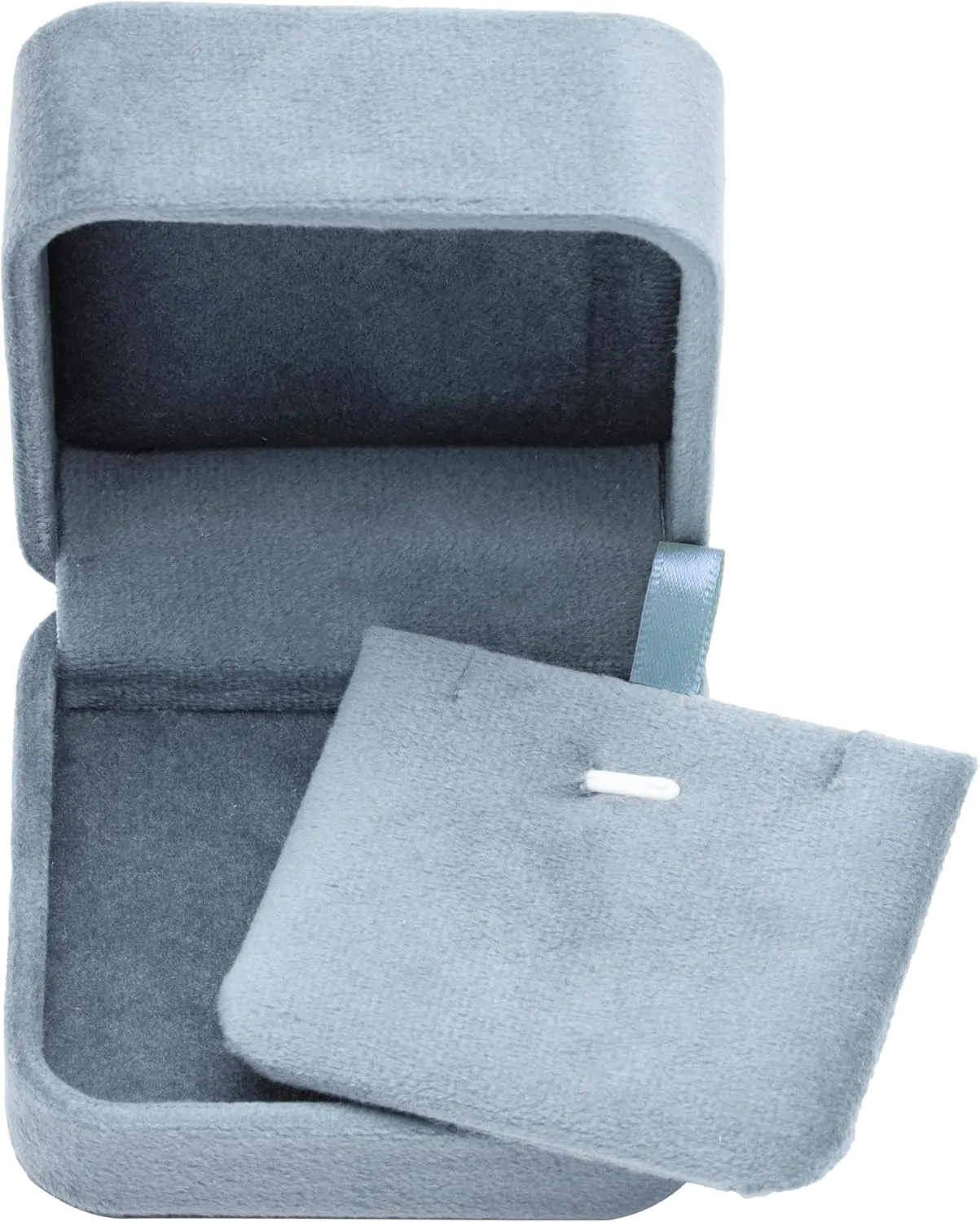 Classic Velvet Jewelry Gift Box Case for Necklace Pendant (Light Ocean Blue)