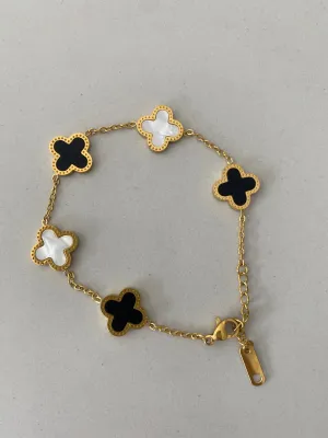 Clover Bracelet - Gold Mix