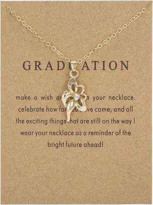 COLORFUL BLING Dainty Moon Star Y Pendant Necklaces Butterfly Bow for Women Friendship Wish Paper Card Clavicle Jewelry