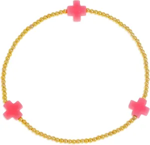 Colorful Cross Gold Beaded Stack Bracelets Stack for Women, Boho Handmade Beads Stackable Stretch Friendship Prom Holiday Jewelry Gift.