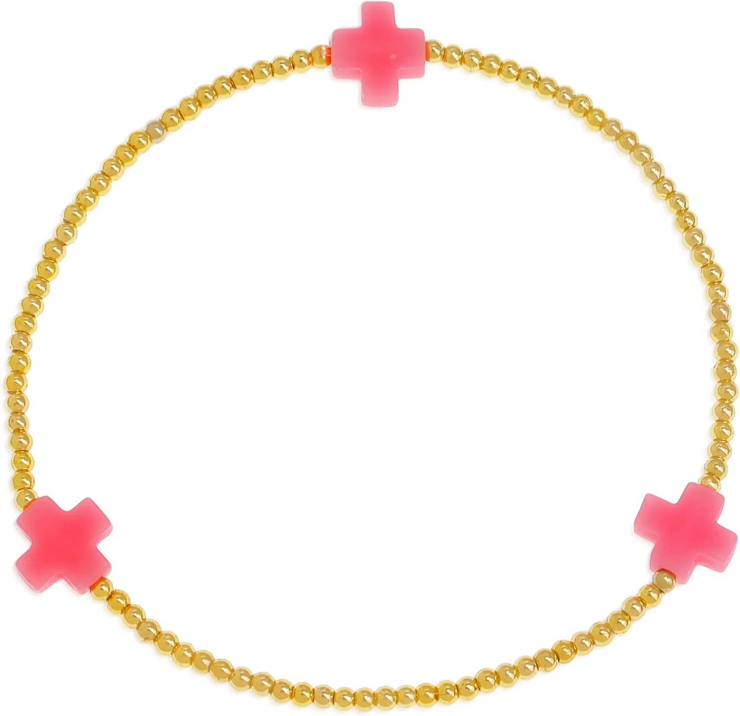 Colorful Cross Gold Beaded Stack Bracelets Stack for Women, Boho Handmade Beads Stackable Stretch Friendship Prom Holiday Jewelry Gift.