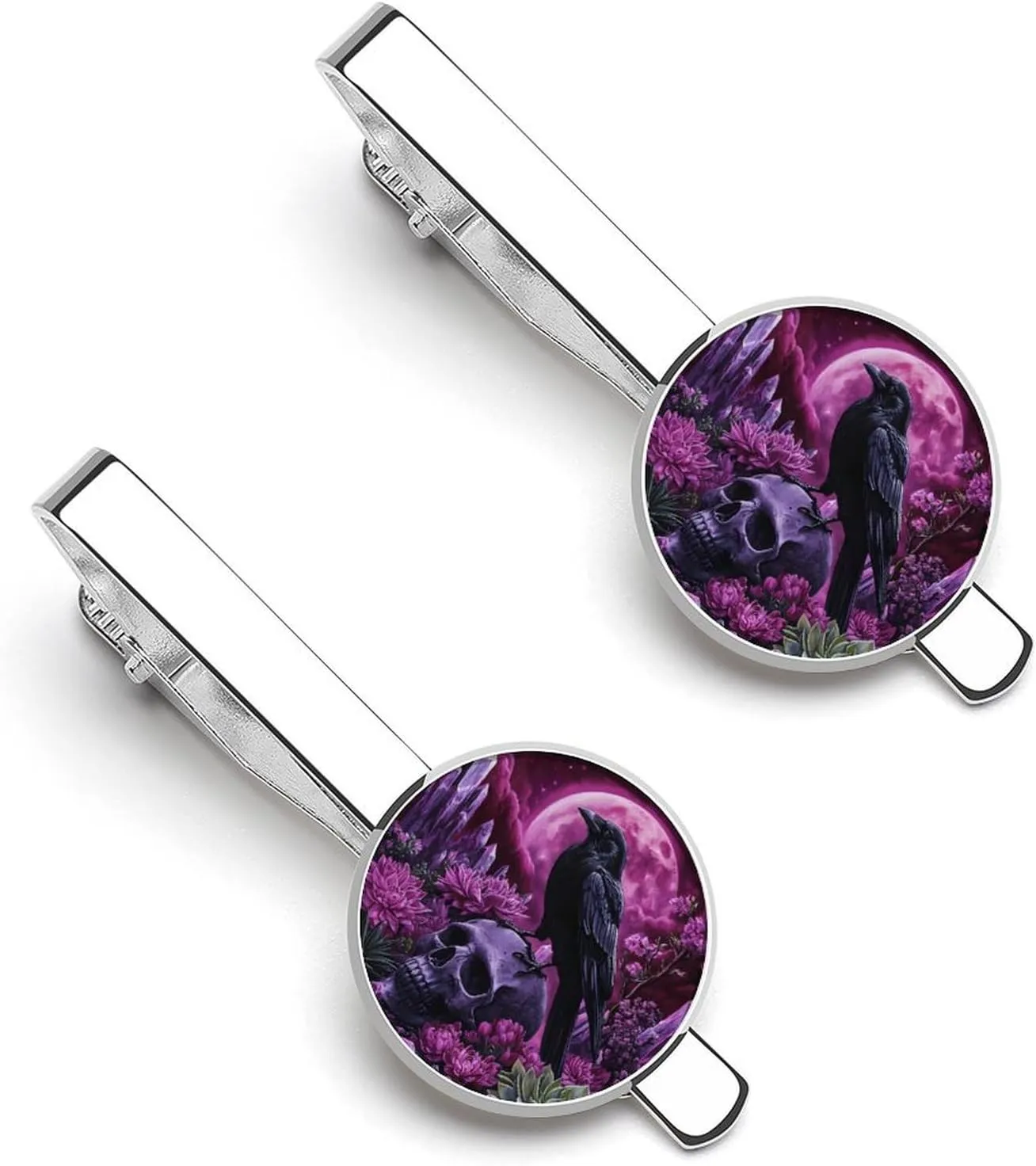 Crow Skull Tie Clip Classic Necktie Bar Pinch Clothing Accessories for Wedding Party Business