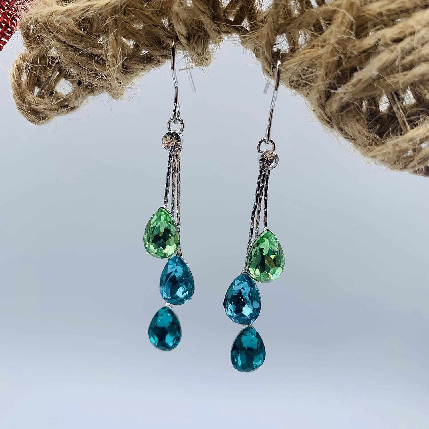Crystal Earrings for Women - Chandelier Danglers - Black Pearl Earrings - Pink Purple Jewelry