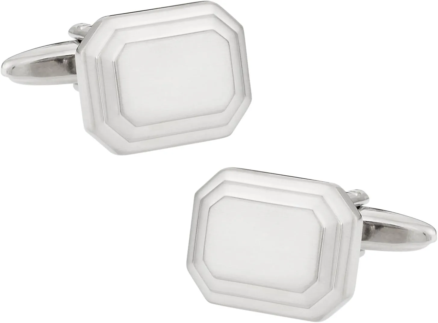 Cuff-Daddy Classic Engravable Silver Cufflinks for Wedding Parties with Presentation Box