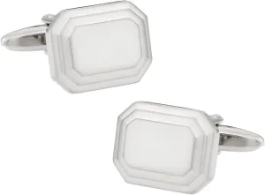 Cuff-Daddy Classic Engravable Silver Cufflinks for Wedding Parties with Presentation Box