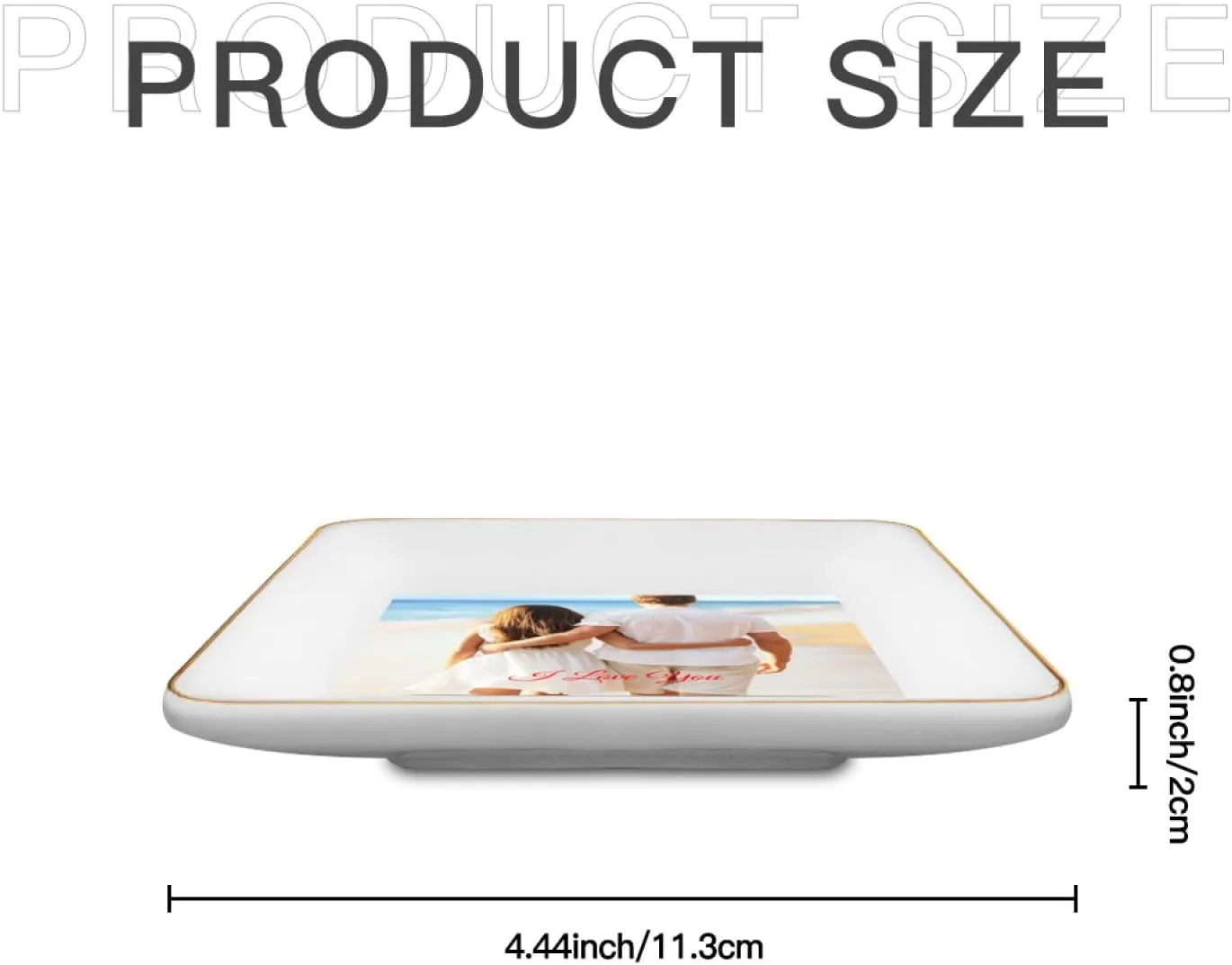 Custom Jewelry Tray Ceramic Ring Dish for Woman Personalized Trays Earring Dishes with Logo Text Photo Customized Gifts for Mom Daughter Sister Friends Wedding Birthday Gift