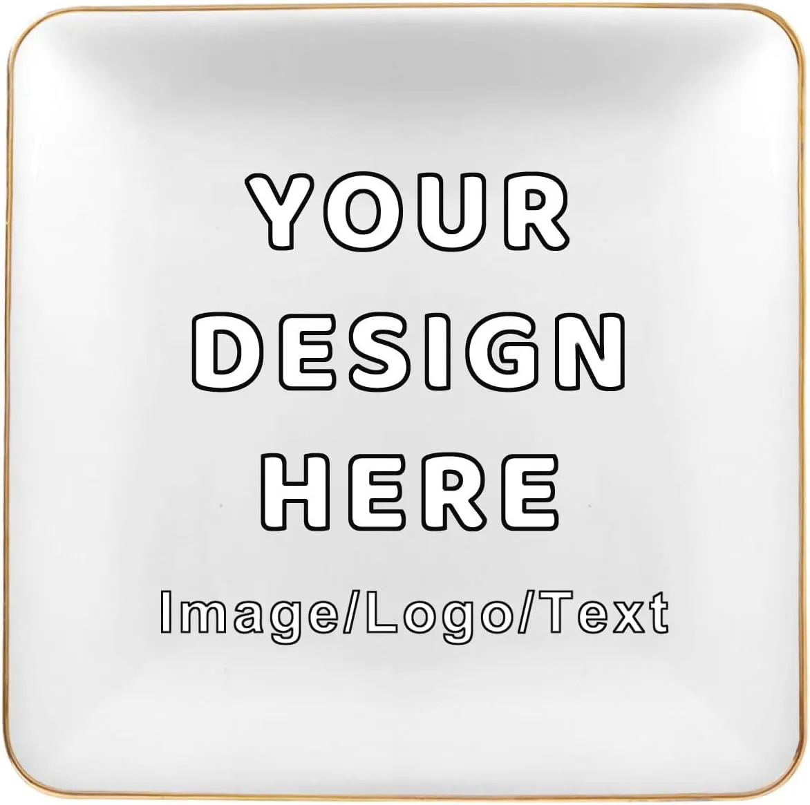 Custom Jewelry Tray Ceramic Ring Dish for Woman Personalized Trays Earring Dishes with Logo Text Photo Customized Gifts for Mom Daughter Sister Friends Wedding Birthday Gift