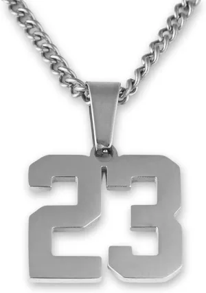 Custom Number Necklace - Stainless Steel Sports Chains - Personalized Jersey Number Necklaces for Men and Women Athletes - Stainless Steel Baseball/Basketball/Football Sports Team Inspiration Jewelry