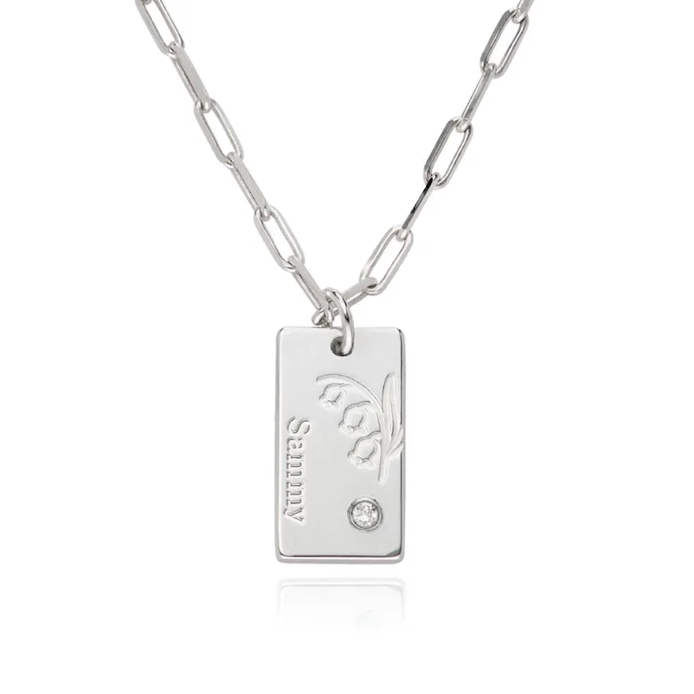 Customized Names Necklace Personalized - Personalized Birthstone Necklace With Name, Cadenas Para Mujer, Custom Birth Flower Name Necklace For Women, Birthstone Necklace For Mothers Day Gift