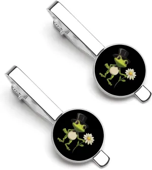 Cute Frog Tie Clip Classic Necktie Bar Pinch Clothing Accessories for Wedding Party Business