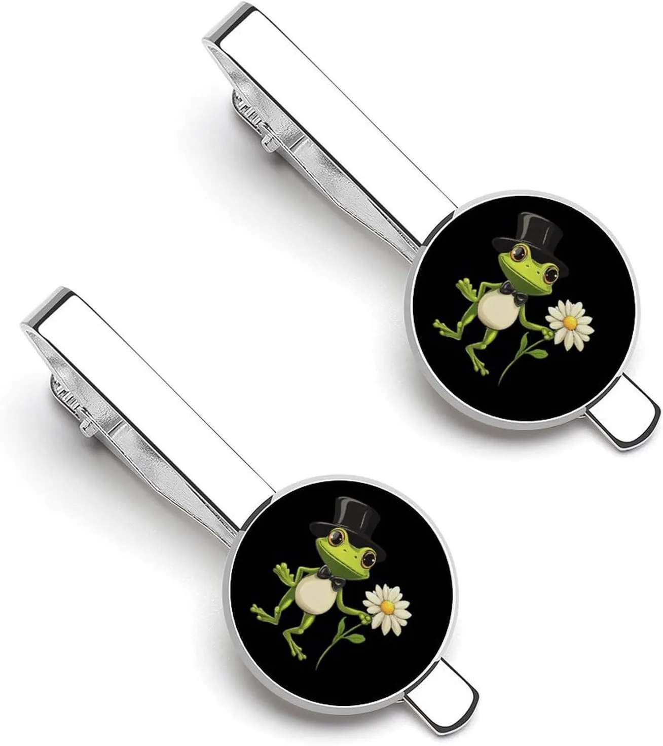 Cute Frog Tie Clip Classic Necktie Bar Pinch Clothing Accessories for Wedding Party Business