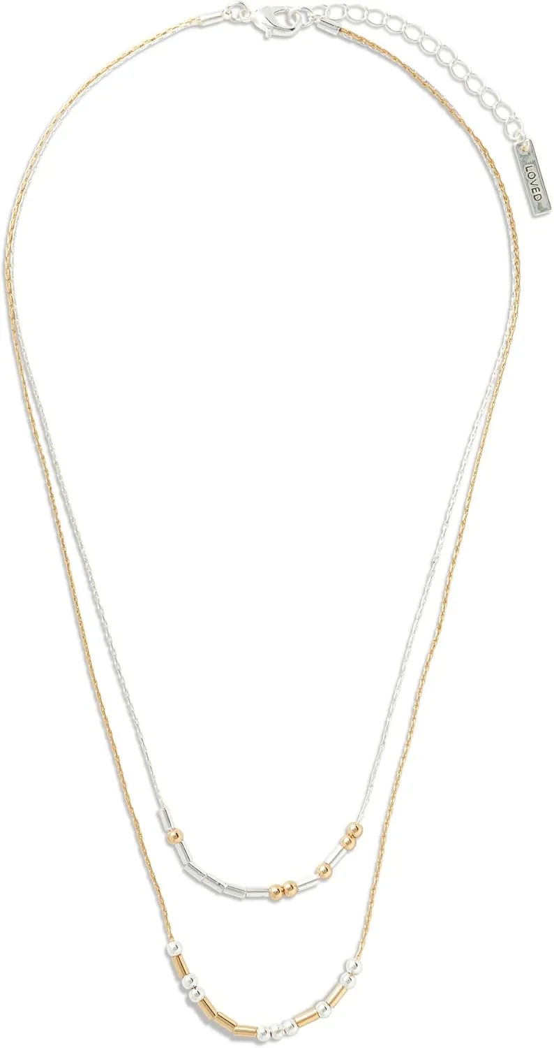 DEMDACO Morse Code Silver Gold Tone You're Strong Kind Blessed One Size Brass Fashion Necklace