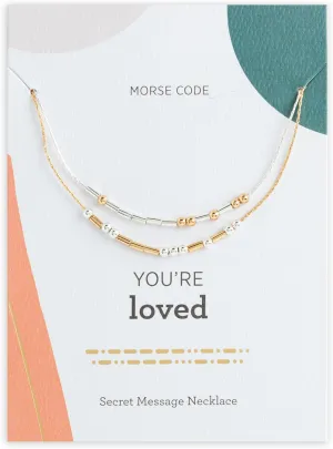 DEMDACO Morse Code Silver Gold Tone You're Strong Kind Blessed One Size Brass Fashion Necklace