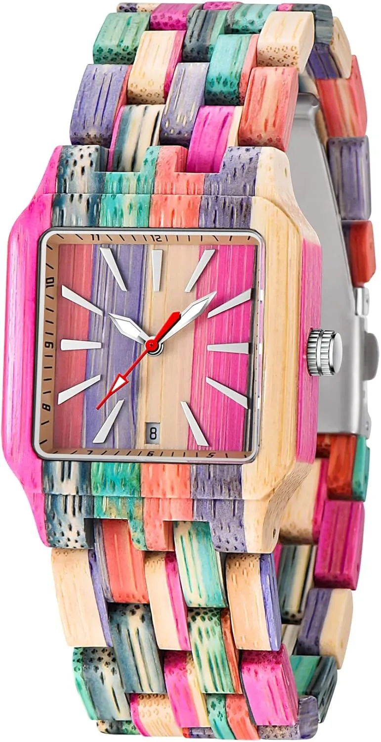 Dentily Natural Wooden Women Watches Watch Handmade Quartz Wood Watch Sport Unique Wristwatch for Women