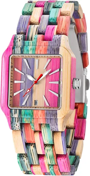 Dentily Natural Wooden Women Watches Watch Handmade Quartz Wood Watch Sport Unique Wristwatch for Women