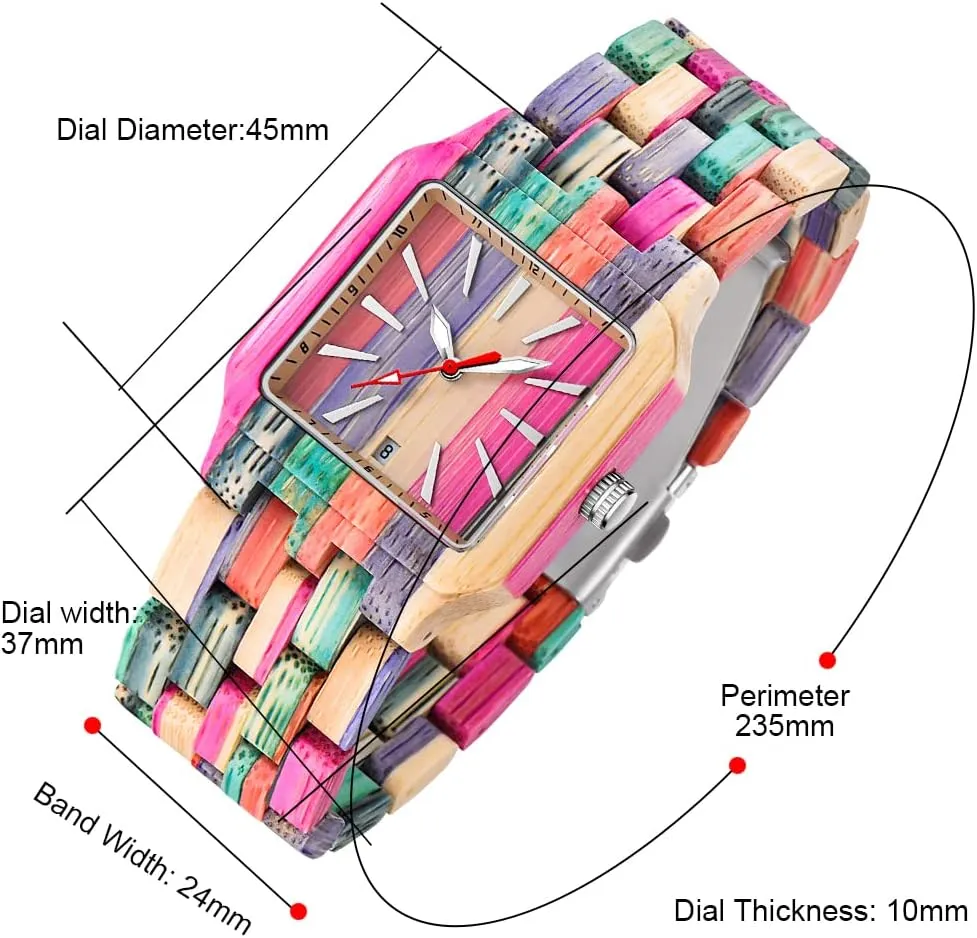Dentily Natural Wooden Women Watches Watch Handmade Quartz Wood Watch Sport Unique Wristwatch for Women
