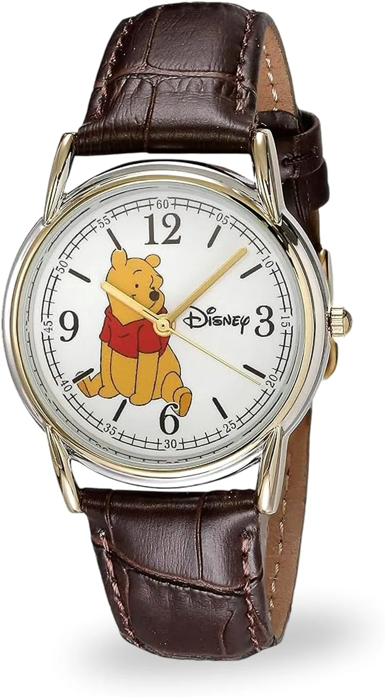 Disney Winnie the Pooh Adult Classic Cardiff Analog Quartz Leather Strap Watch
