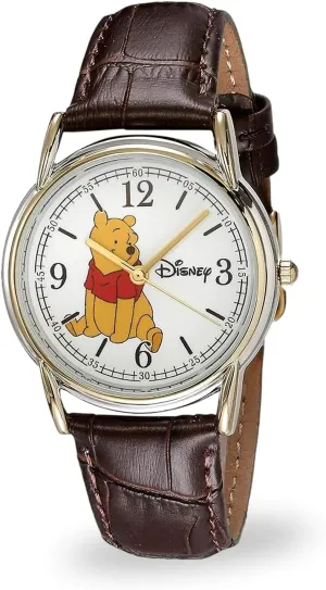 Disney Winnie the Pooh Adult Classic Cardiff Analog Quartz Leather Strap Watch