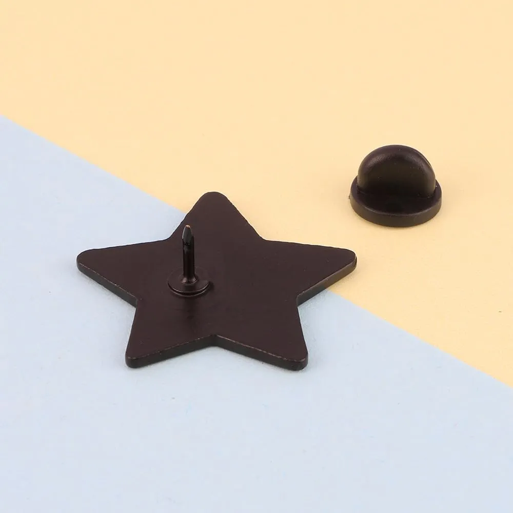 Doing My Best Star Cute Motivational Lapel Pins - Gold Glitter, Funny Brooches for Backpacks, Jackets, Lanyards & Jewelry Accessories