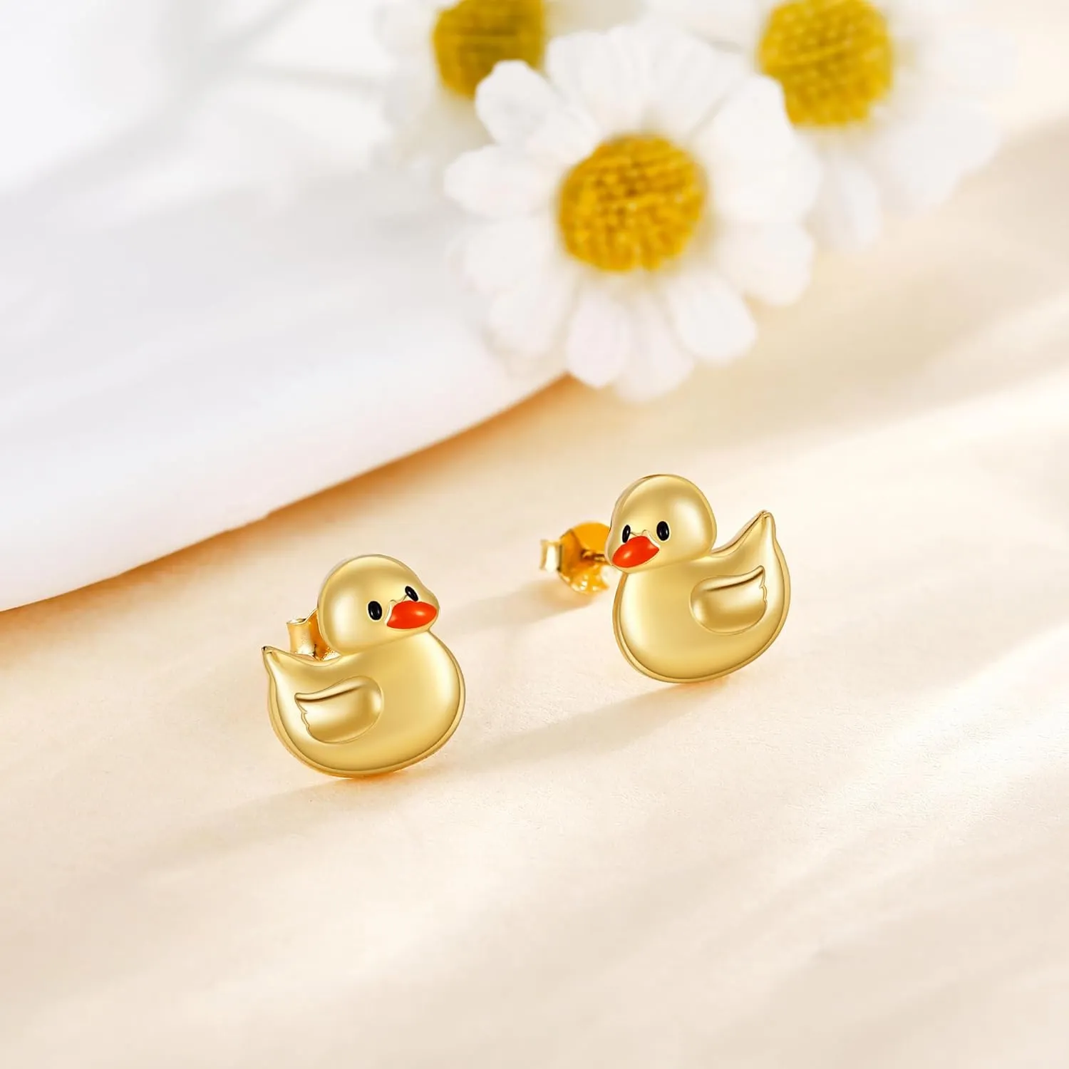 Duck/Chicken/Dragonfly/Elephant/Dinosaur/Unicorn/Horse/Rabbit/Hammerhead Shark/Frog/Fox/Bug Stud Earrings S925 Sterling Silver Animal Jewelry Gifts for Women