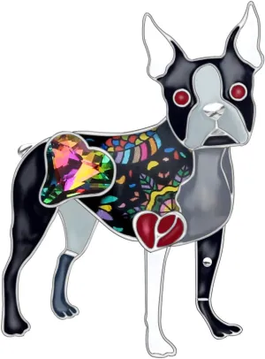 DUOWEI Cute Enamel Dog Brooch Fashion Pet Pins Jewelry Dog Gifts