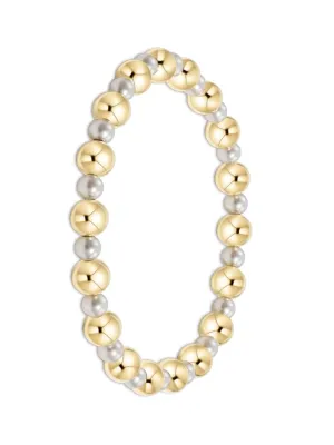 E. Newton Extends Pearl Grateful Pattern 6 mm Gold