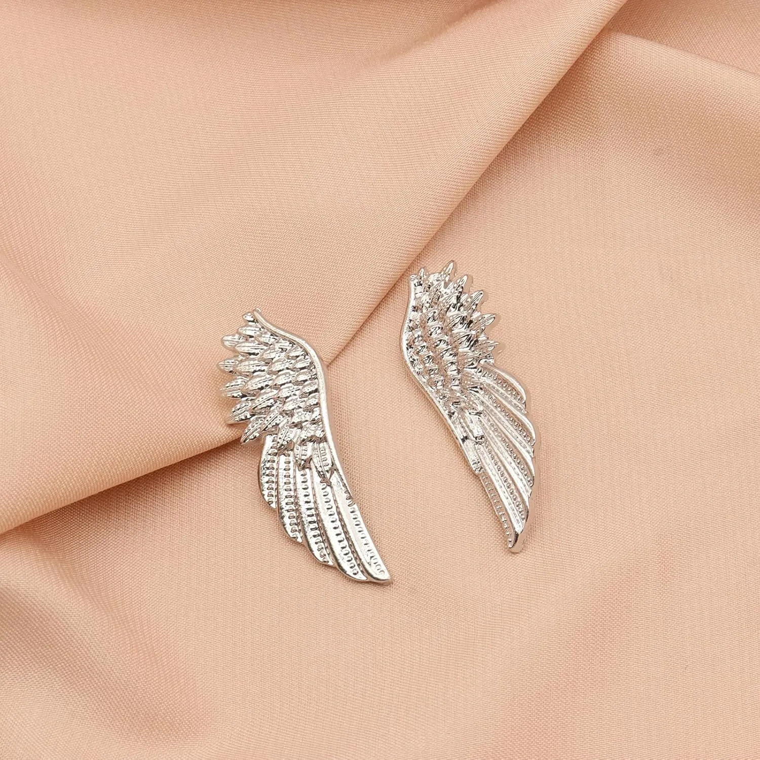 Elegant Angle Wings Brooches Pin,Fashion Guardian Angel Wings Brooch Pins Metal Feather Lapel Pin Suit Coat Breastpin for Women Men's Jewelry Accessories