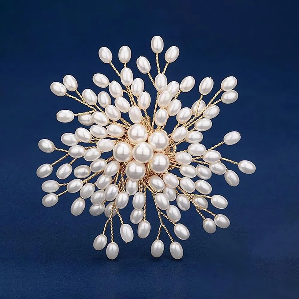 Elegant Pearl Brooch Pins for Women, Brooch Lapel Pin Scarf Shawl Costume Pin Hat Bag Suit Dress Accessories CZ Pearl Brooches and Pins
