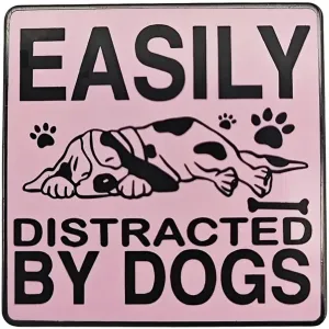 Enamel Lapel Pin Easily Distracted By Dogs Dog Lover Gift Lovely Kawaii Cartoon Animal Brooches Badges for Friends Family