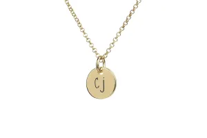Engraved Letter Necklace - Name Initial Pendant - Custom Gift for Her